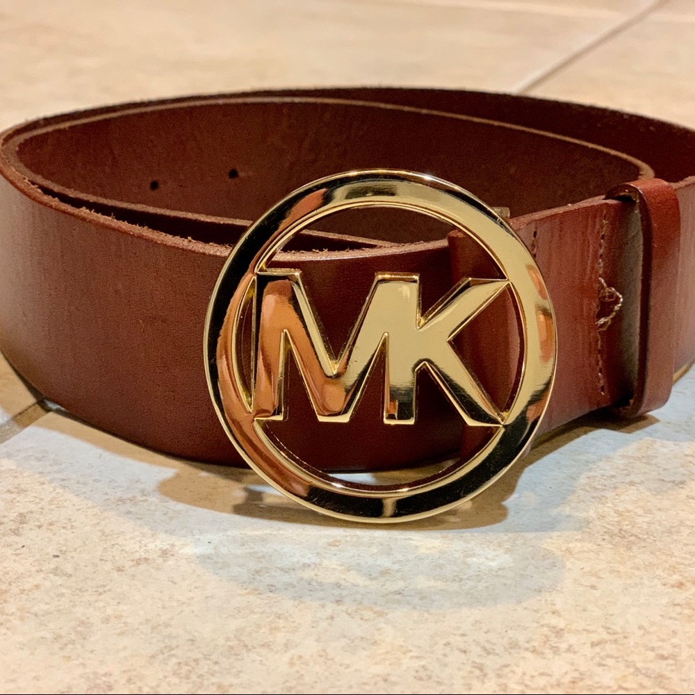 Michael Kors Brown Leather Belt